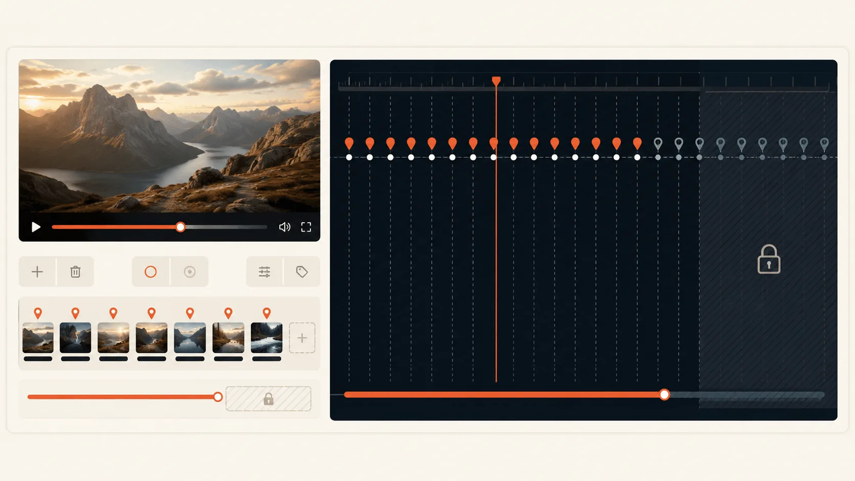 Before-and-after view of a long video and generated YouTube chapters